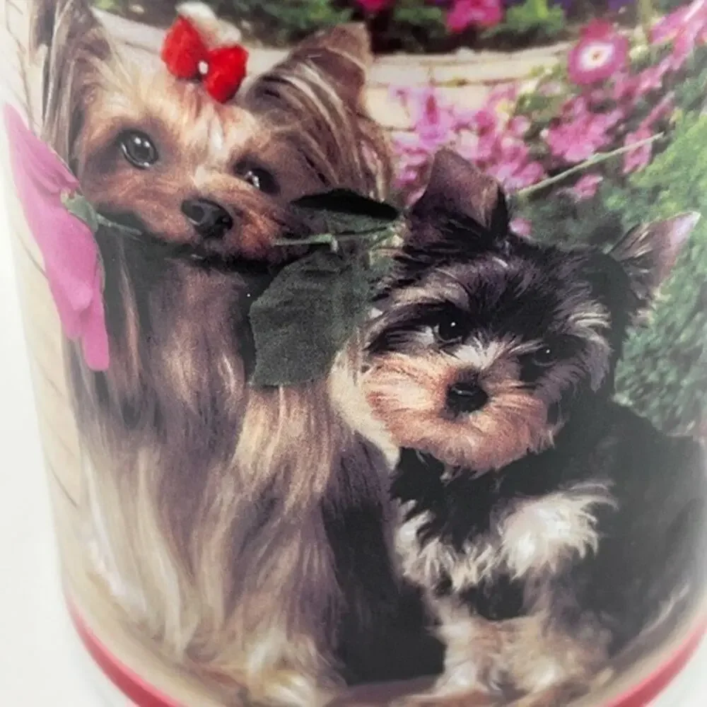 Porcelain Yorkie dog 3 mugs Collector set